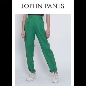Archerie Joplin Green Linen Pants Size